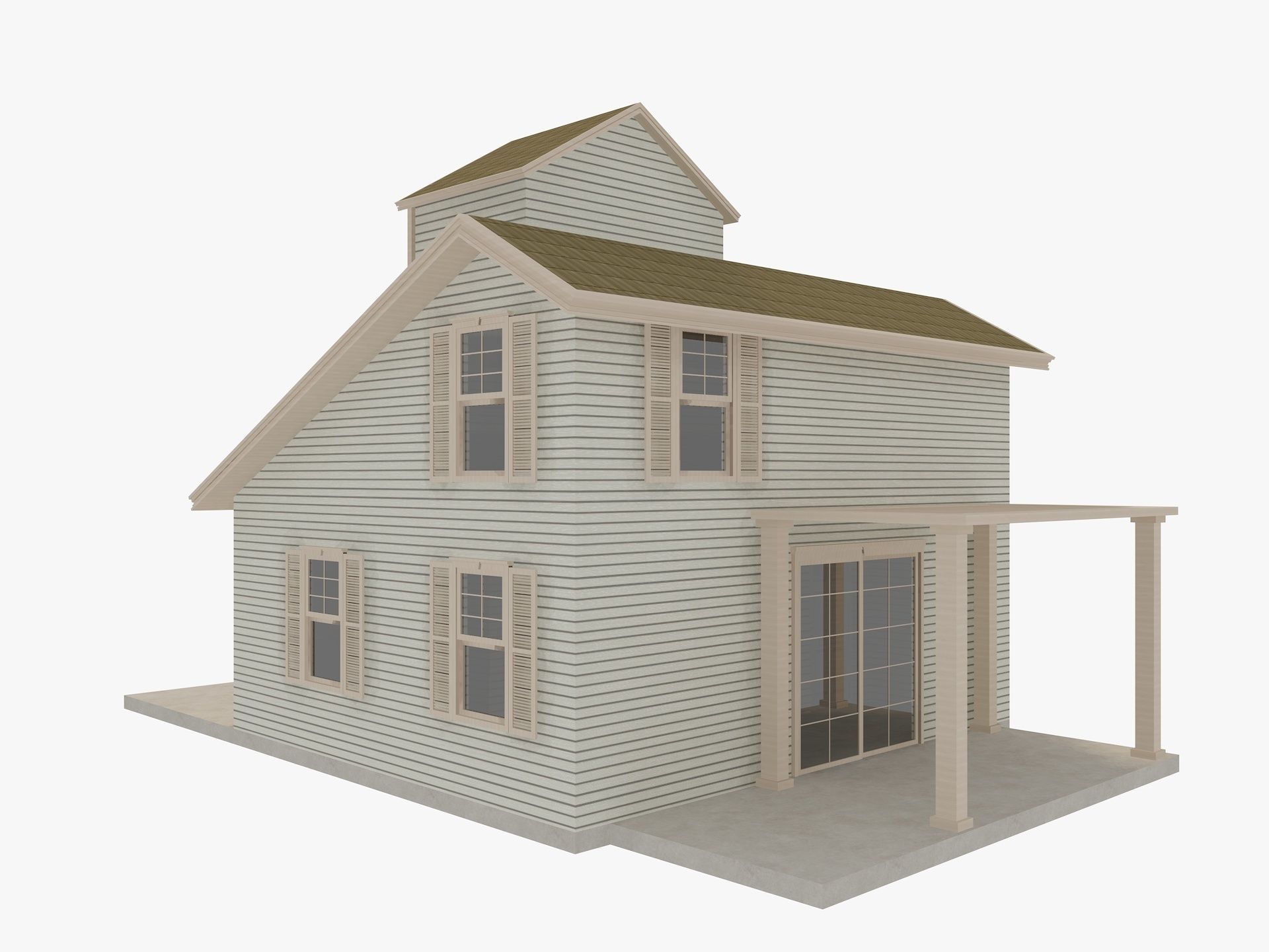 House Collection 24 Low Poly 3D model_58