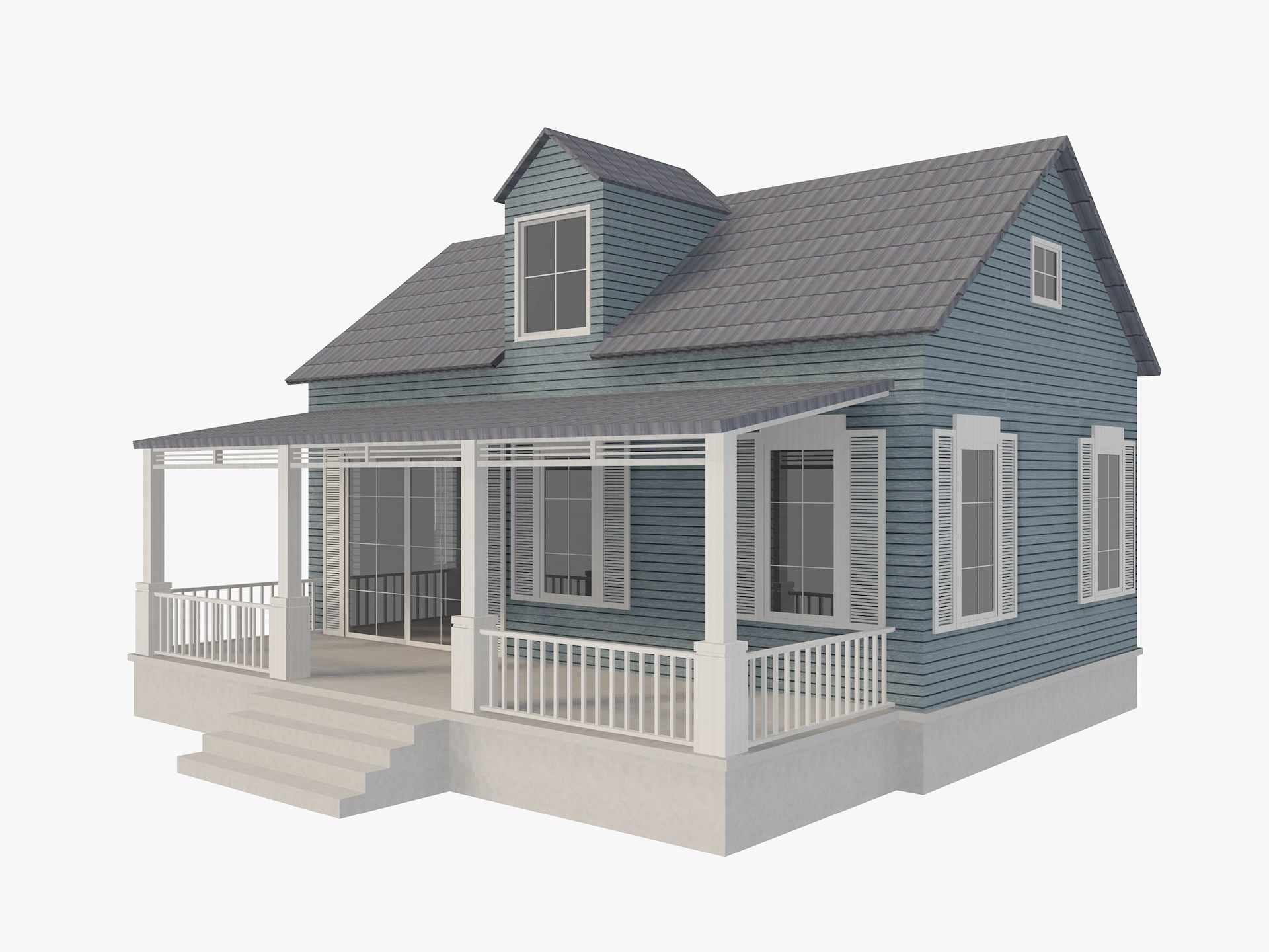 House Collection 24 Low Poly 3D model_41