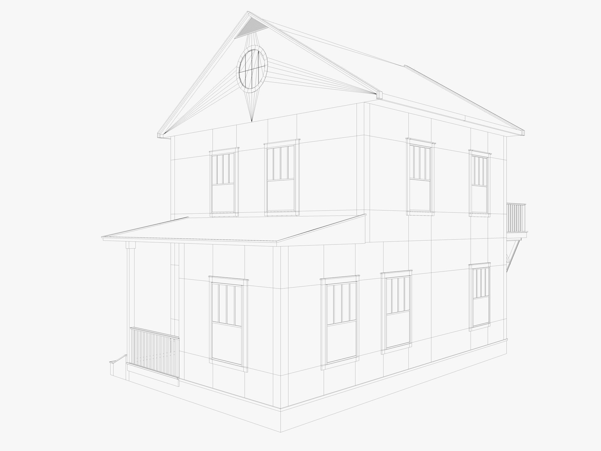 House Collection 24 Low Poly 3D model_24