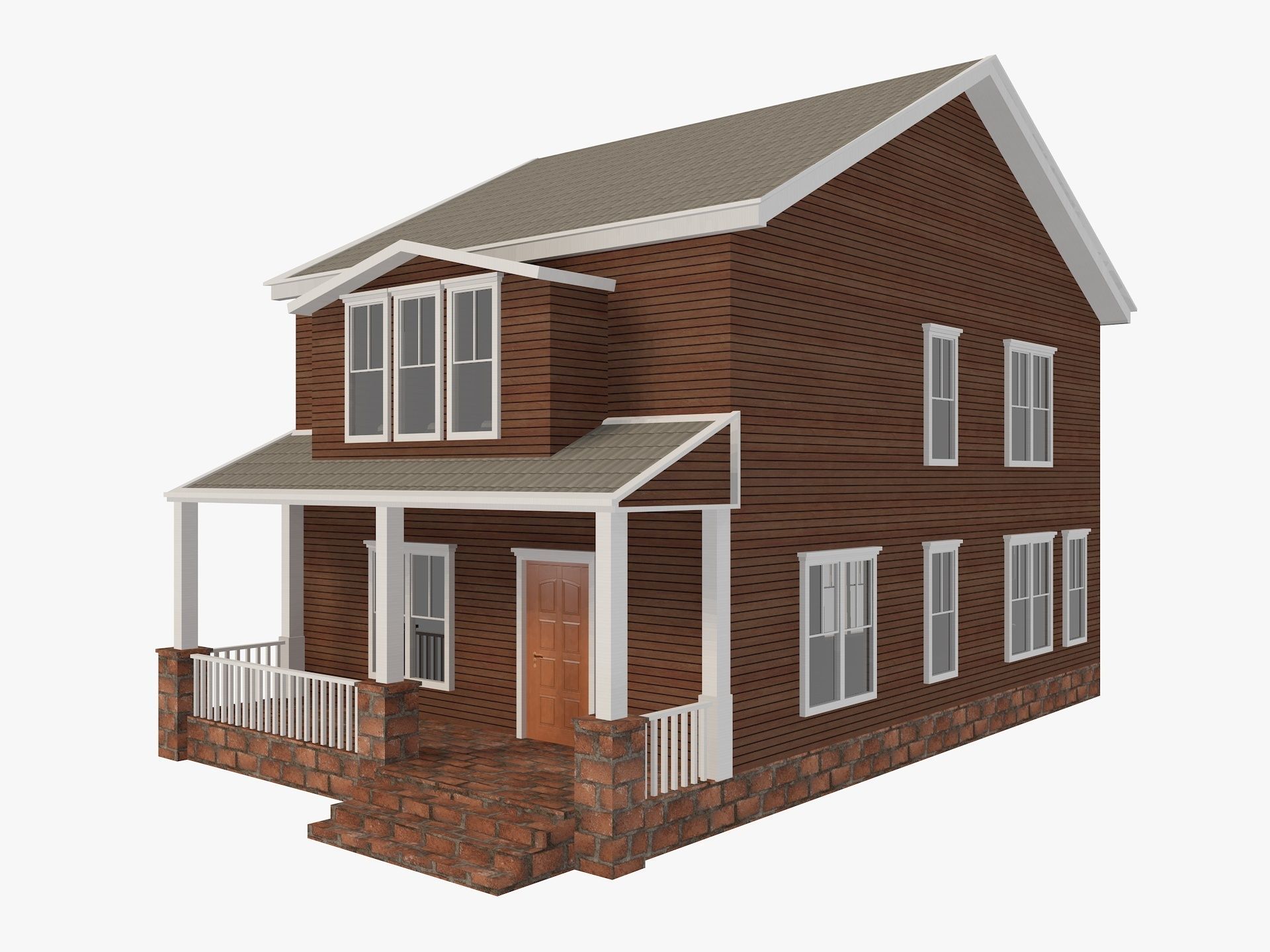 House Collection 24 Low Poly 3D model_33