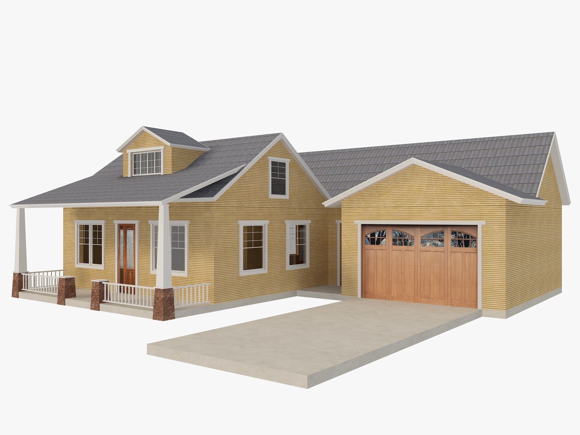 House Collection 24 Low Poly 3D model_45