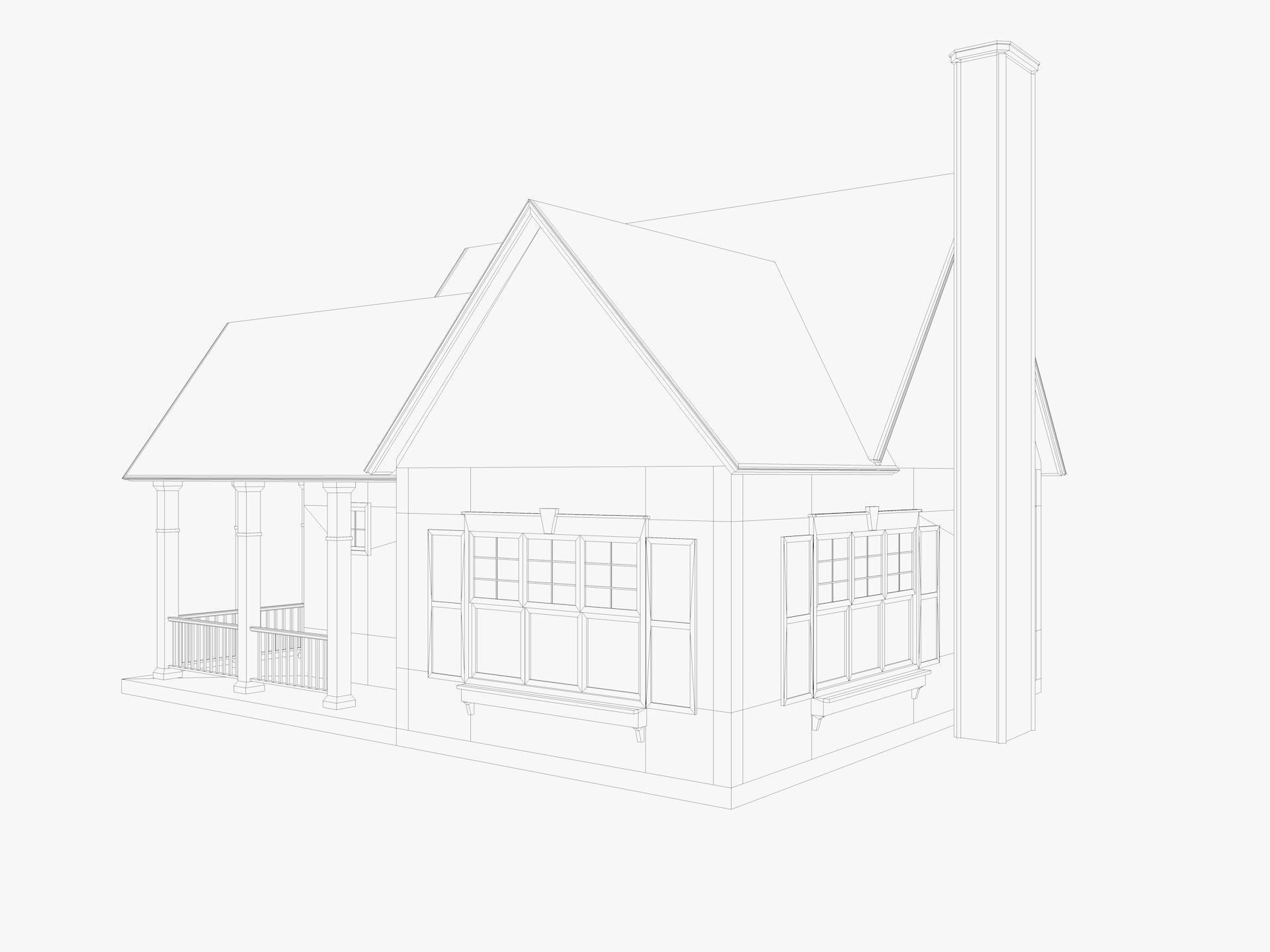 House Collection 24 Low Poly 3D model_85