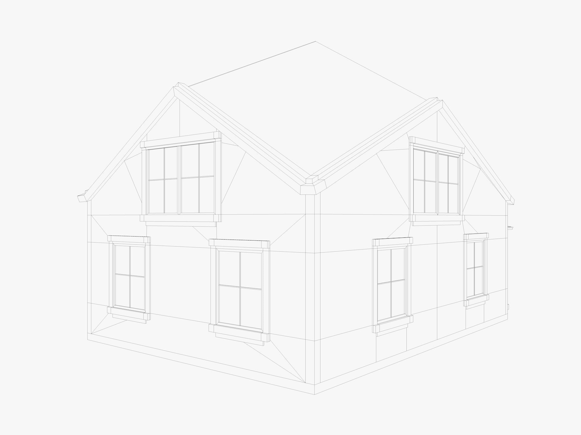 House Collection 24 Low Poly 3D model_89