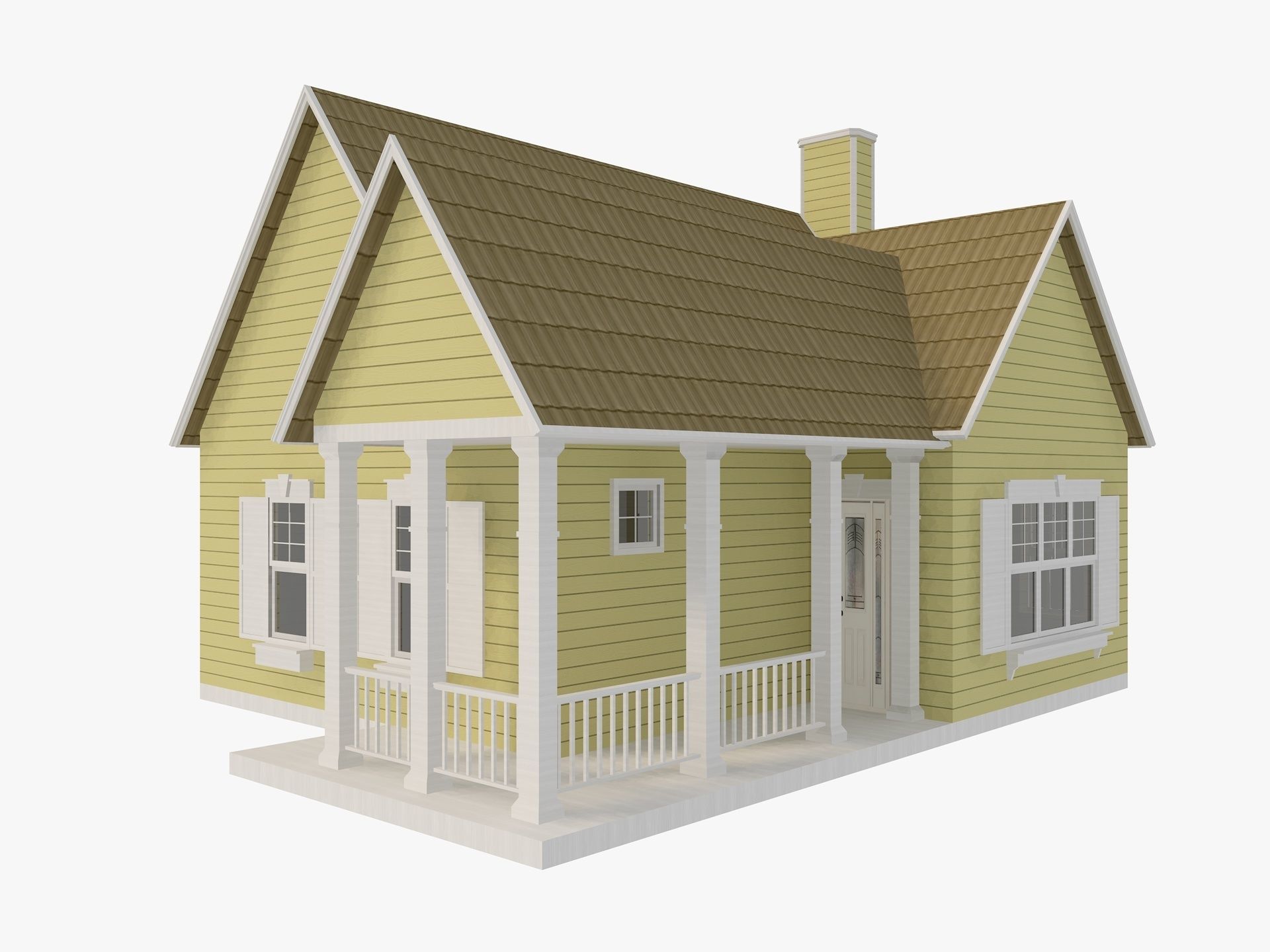 House Collection 24 Low Poly 3D model_94