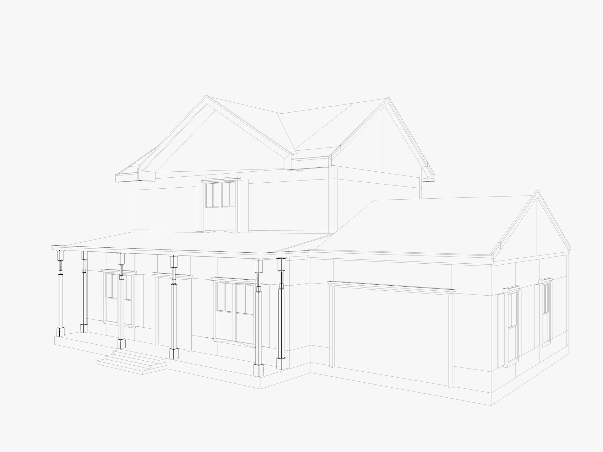 House Collection 24 Low Poly 3D model_27