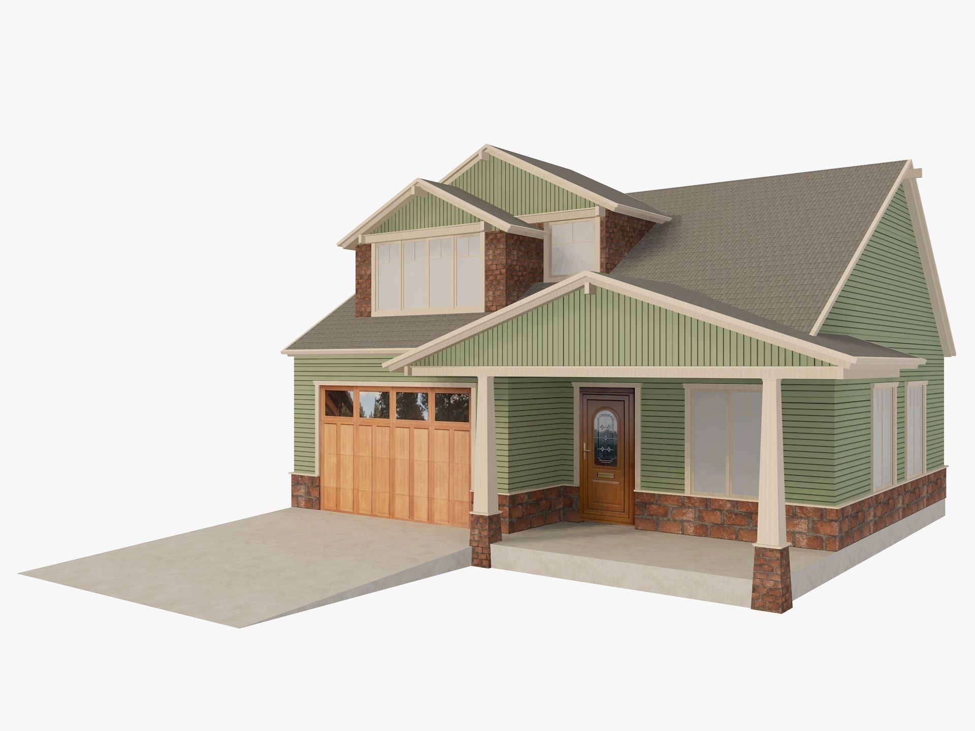 House Collection 24 Low Poly 3D model_49