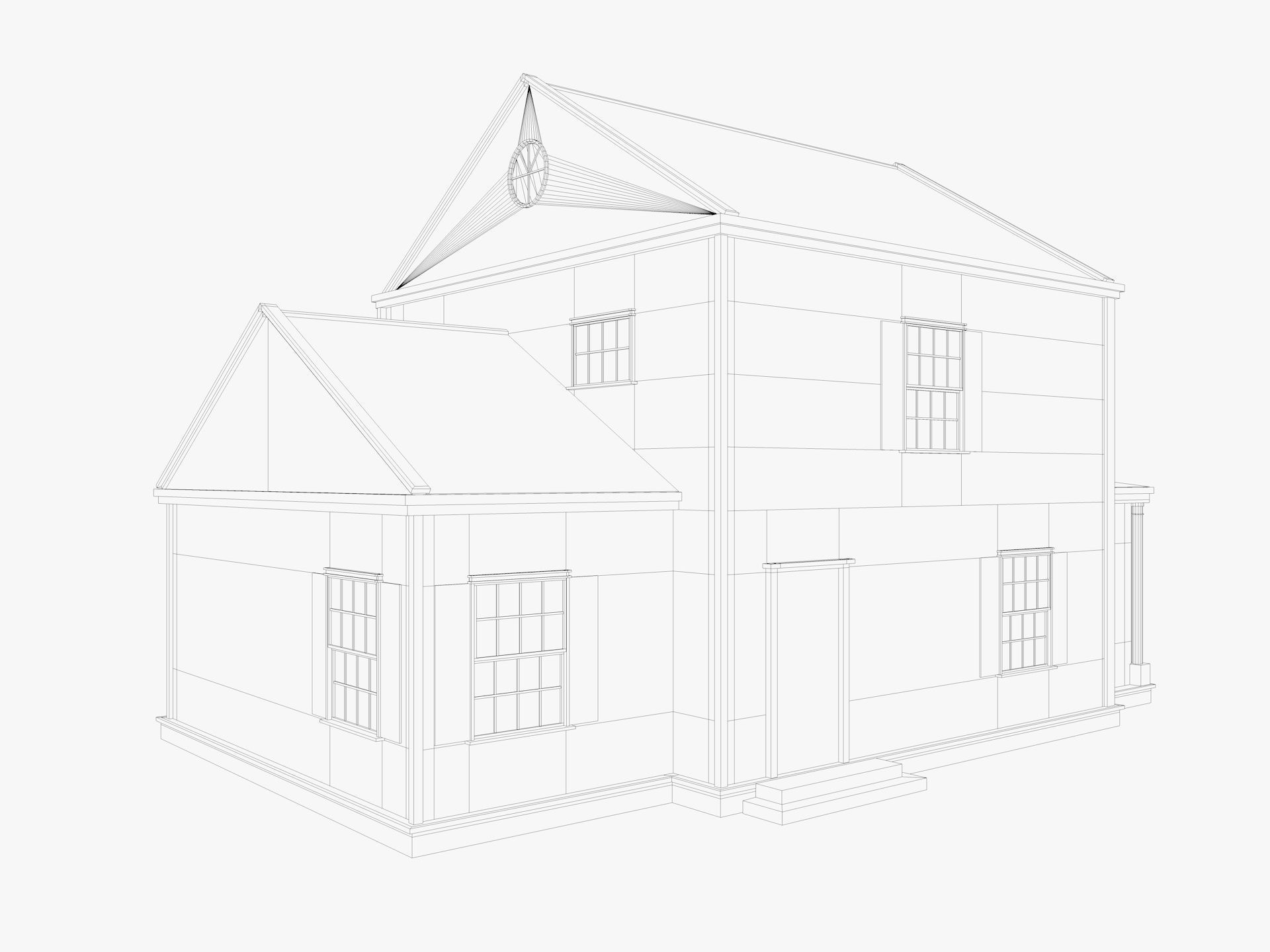 House Collection 24 Low Poly 3D model_6