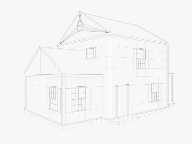 House Collection 24 Low Poly 3D model 7