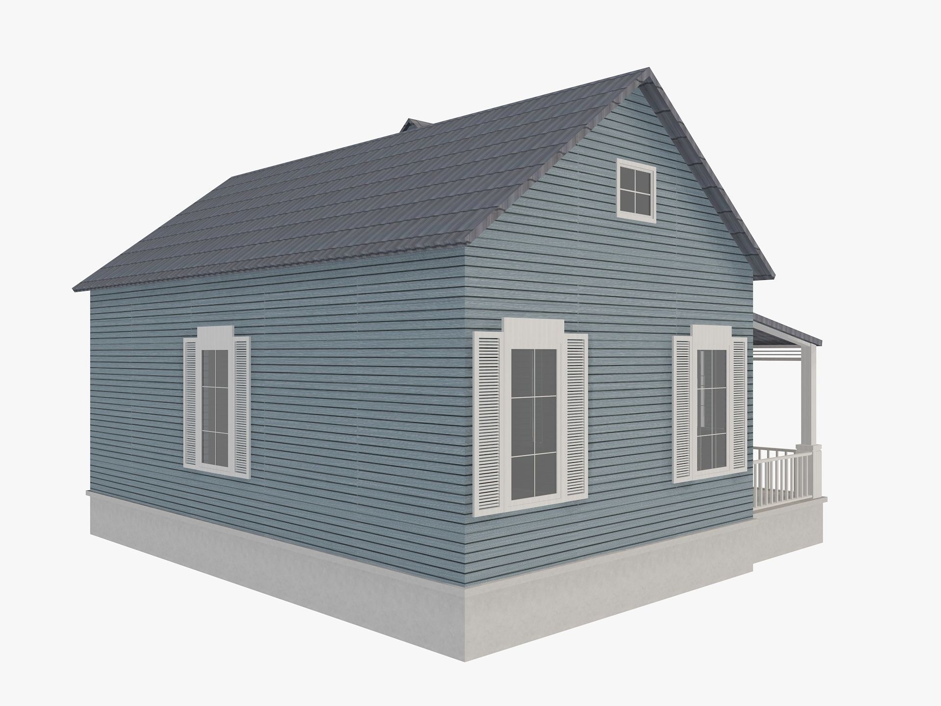 House Collection 24 Low Poly 3D model_42