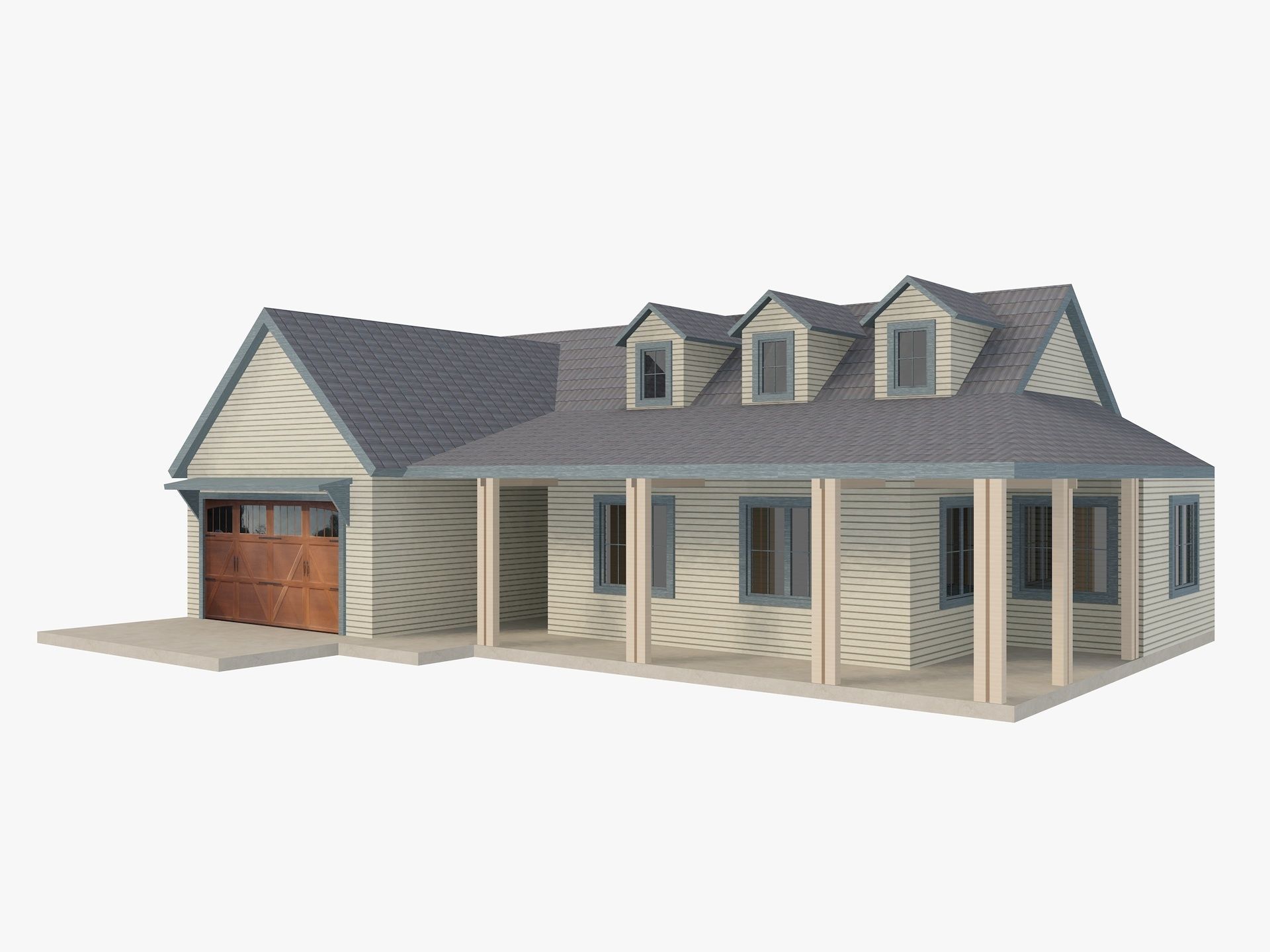 House Collection 24 Low Poly 3D model_68