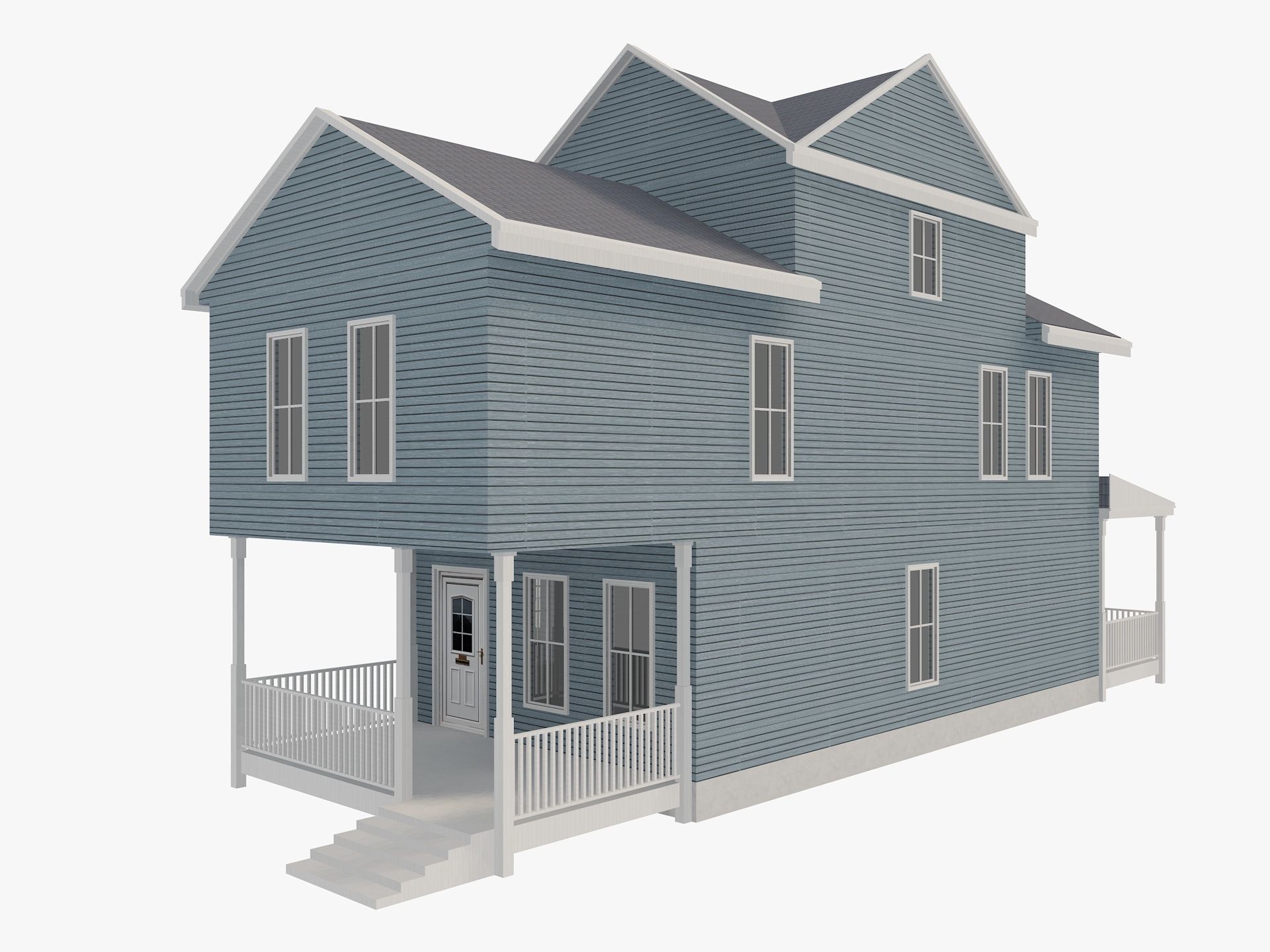 House Collection 24 Low Poly 3D model_18