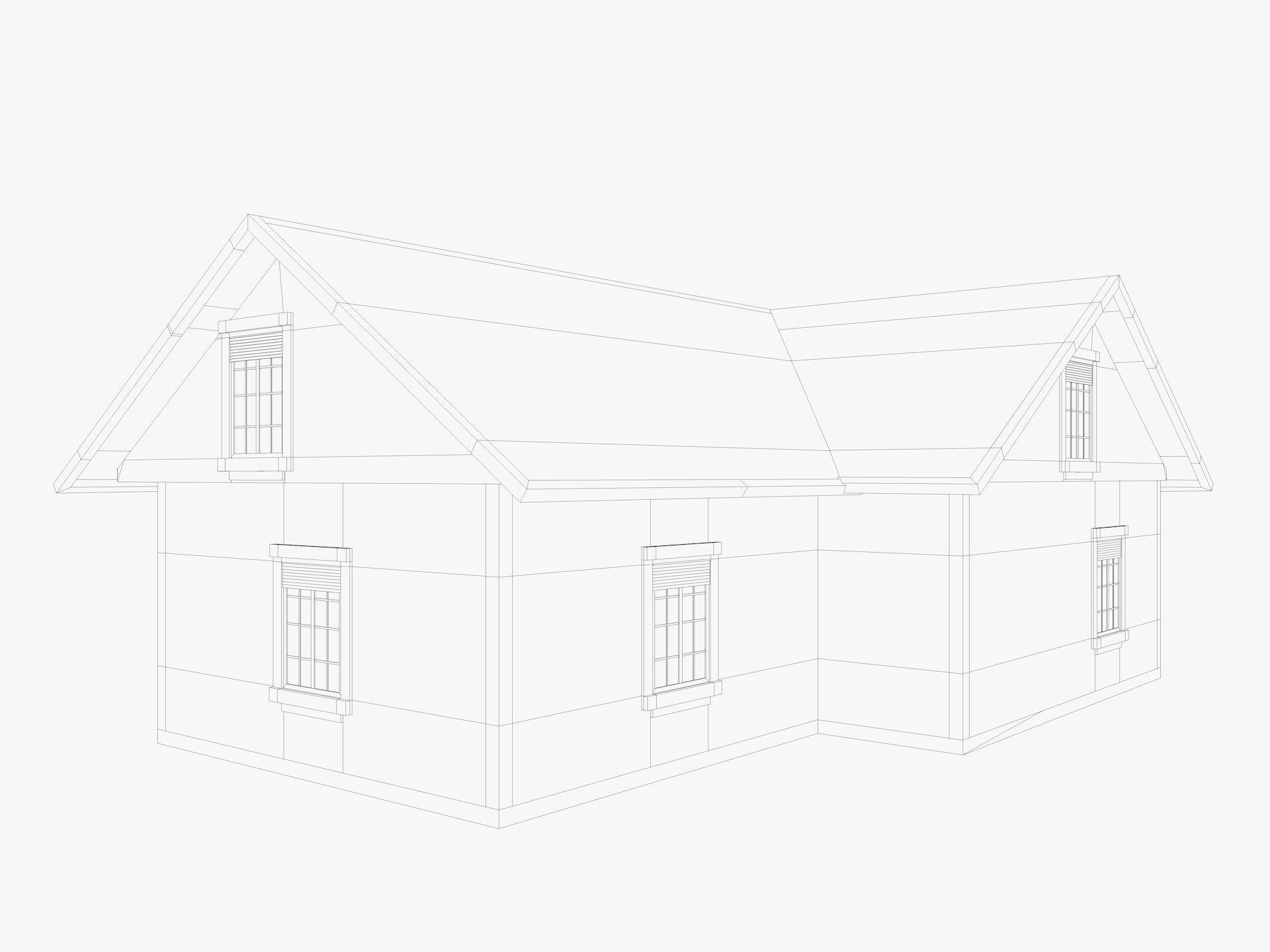 House Collection 24 Low Poly 3D model_93