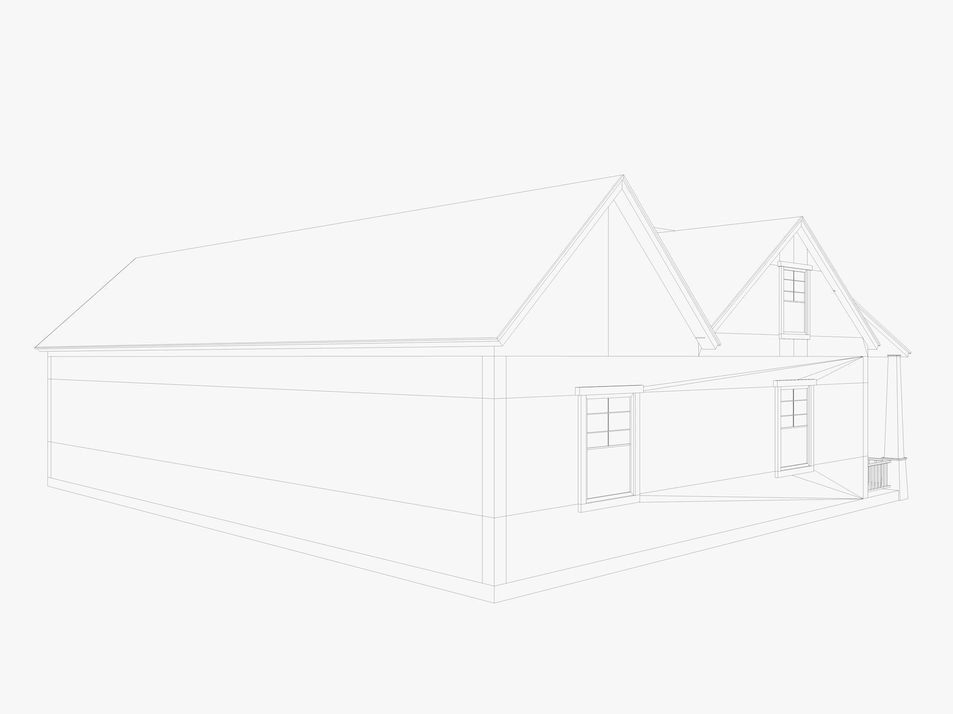 House Collection 24 Low Poly 3D model_48