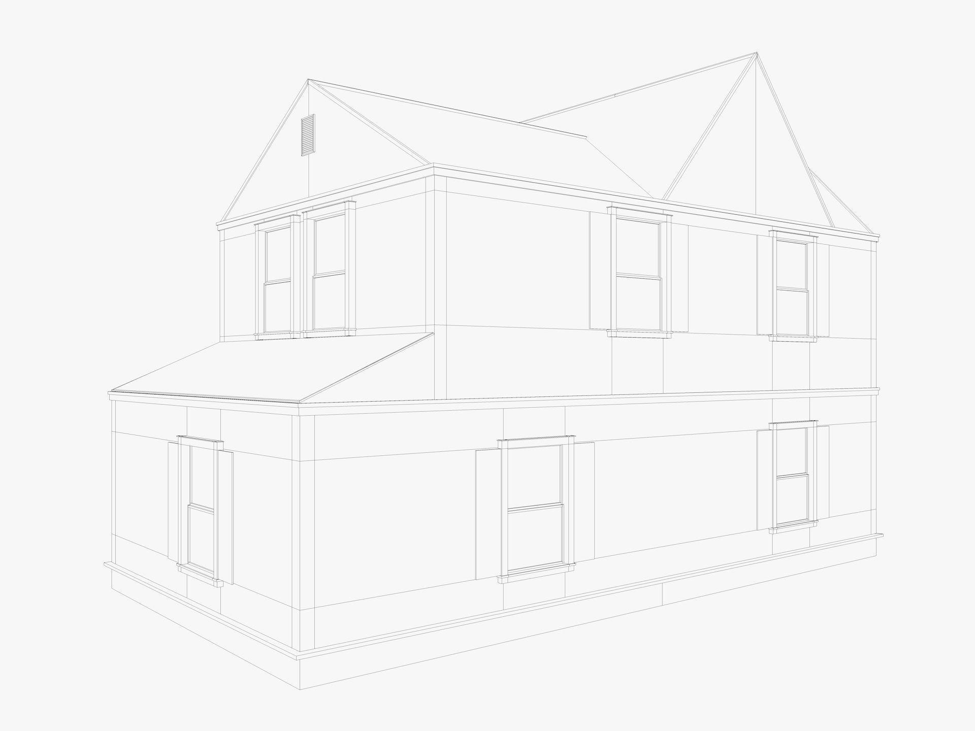 House Collection 24 Low Poly 3D model_12