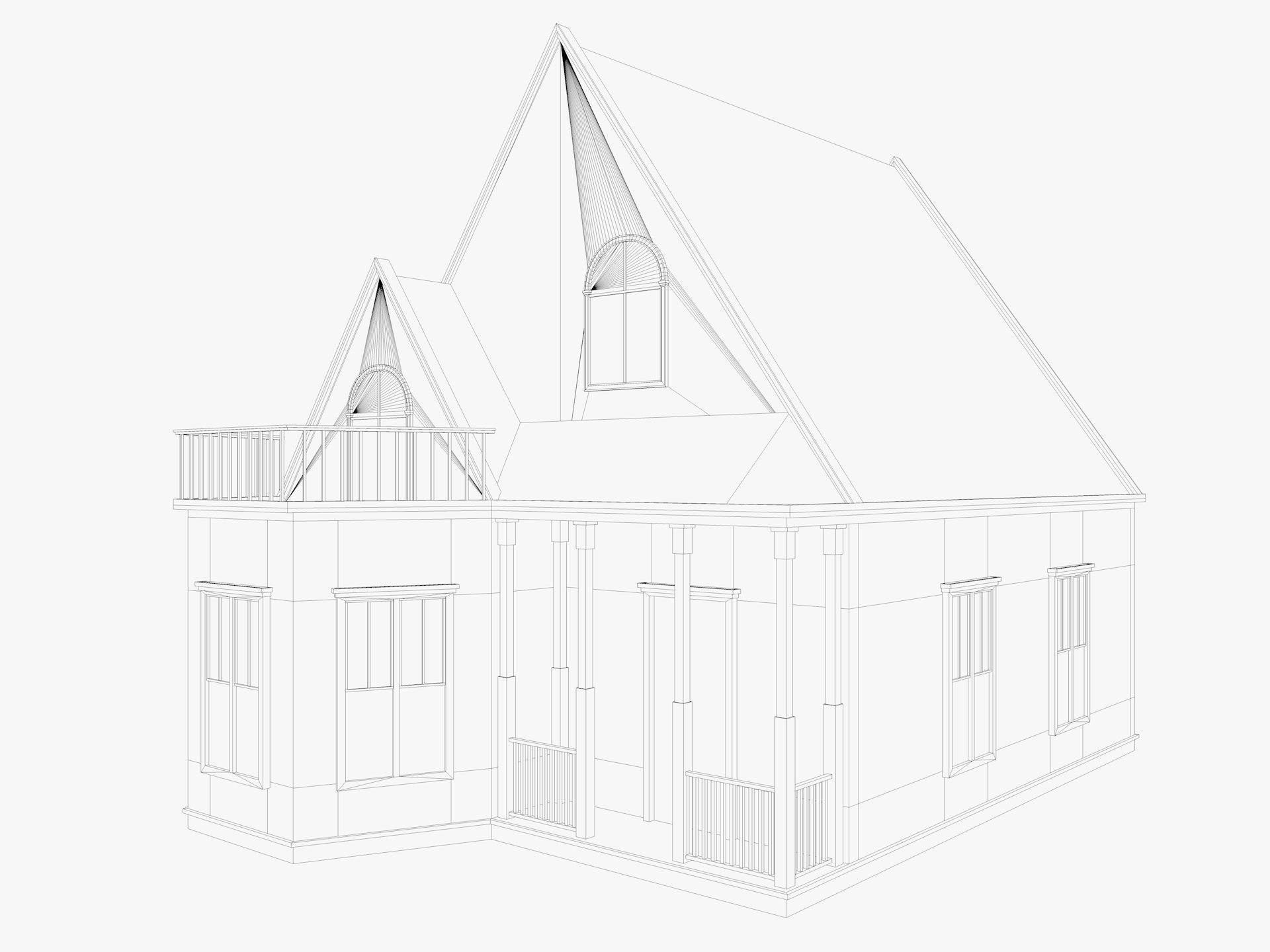 House Collection 24 Low Poly 3D model_31