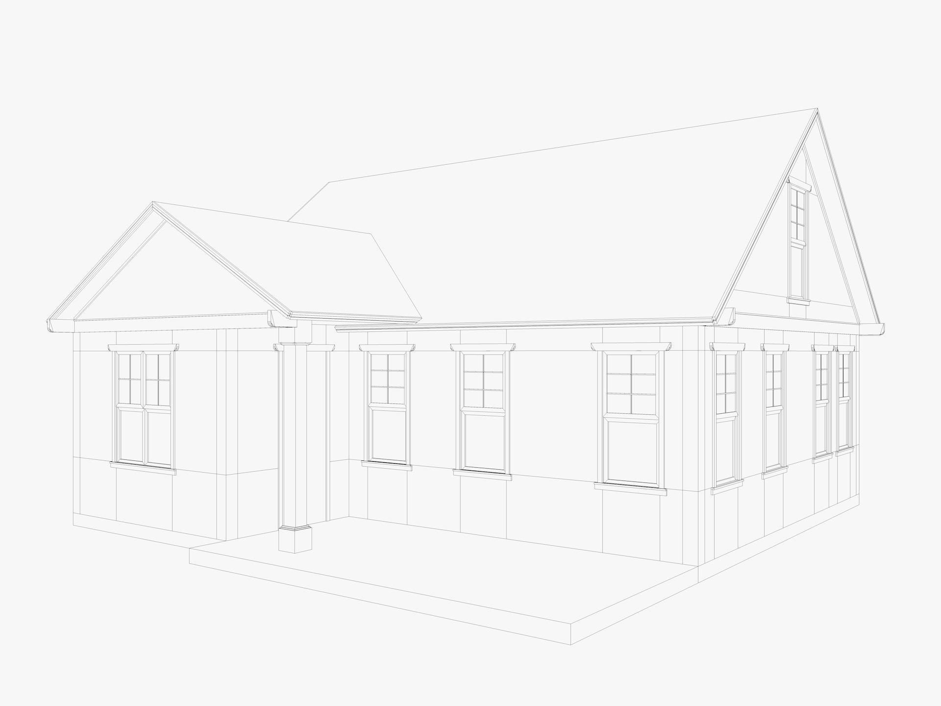 House Collection 24 Low Poly 3D model_55