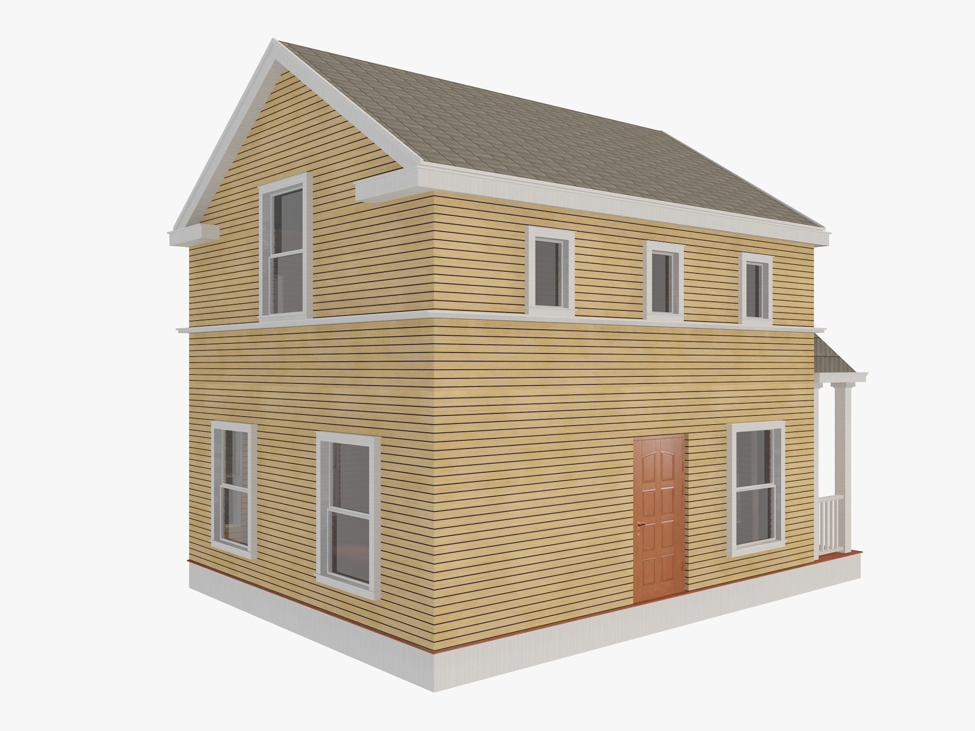 House Collection 24 Low Poly 3D model_14