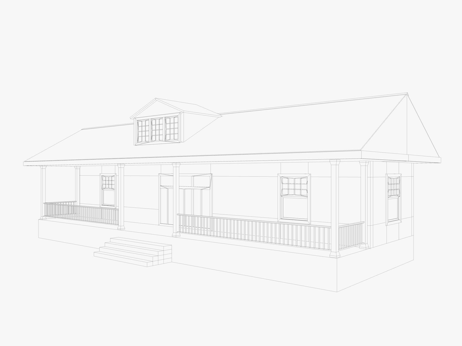 House Collection 24 Low Poly 3D model_39