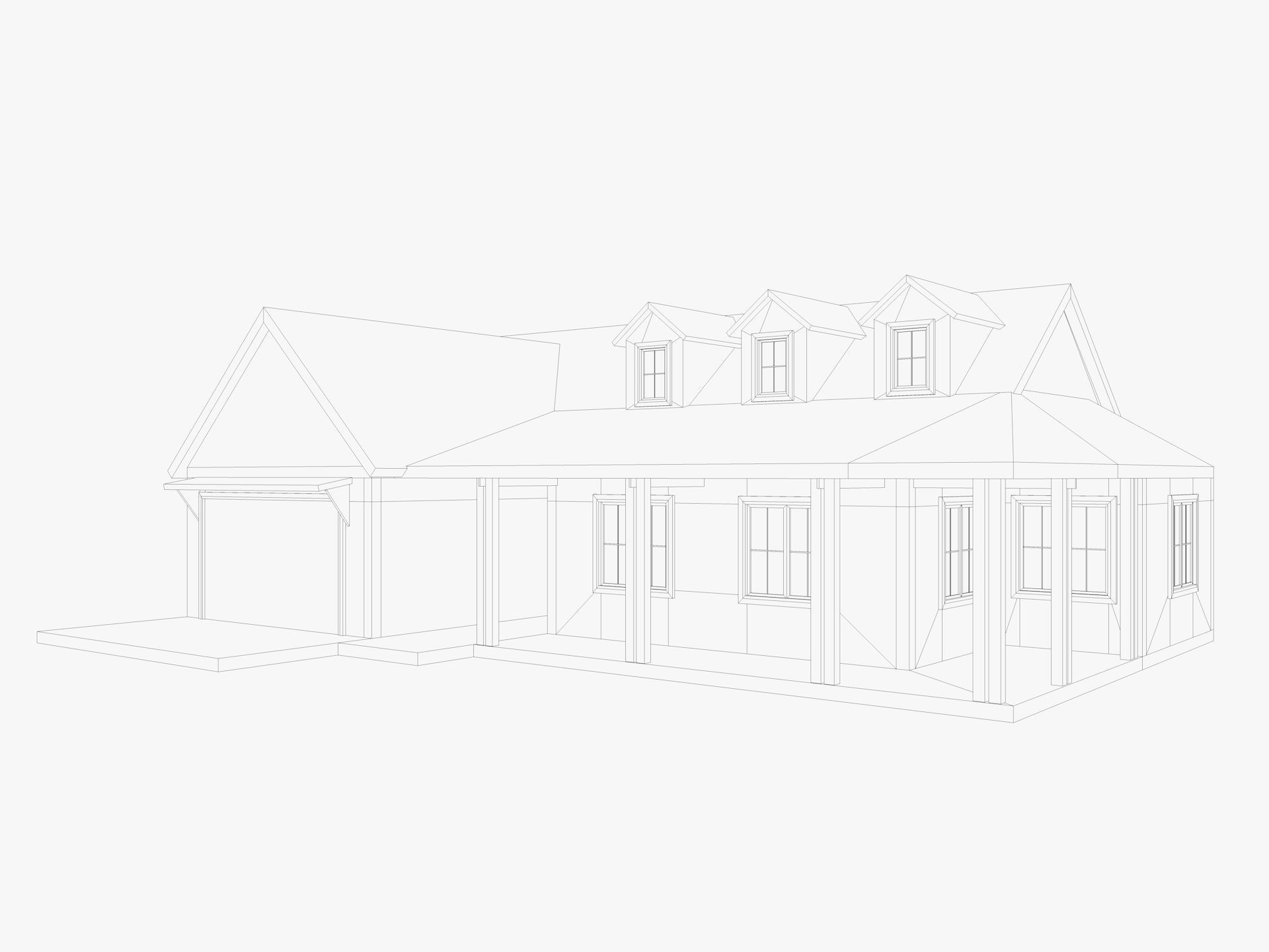 House Collection 24 Low Poly 3D model_70