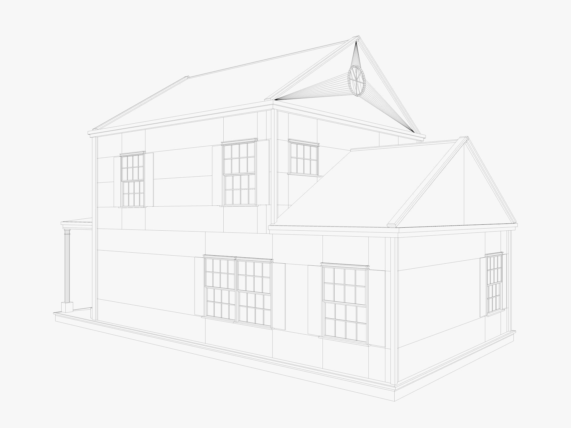House Collection 24 Low Poly 3D model_8
