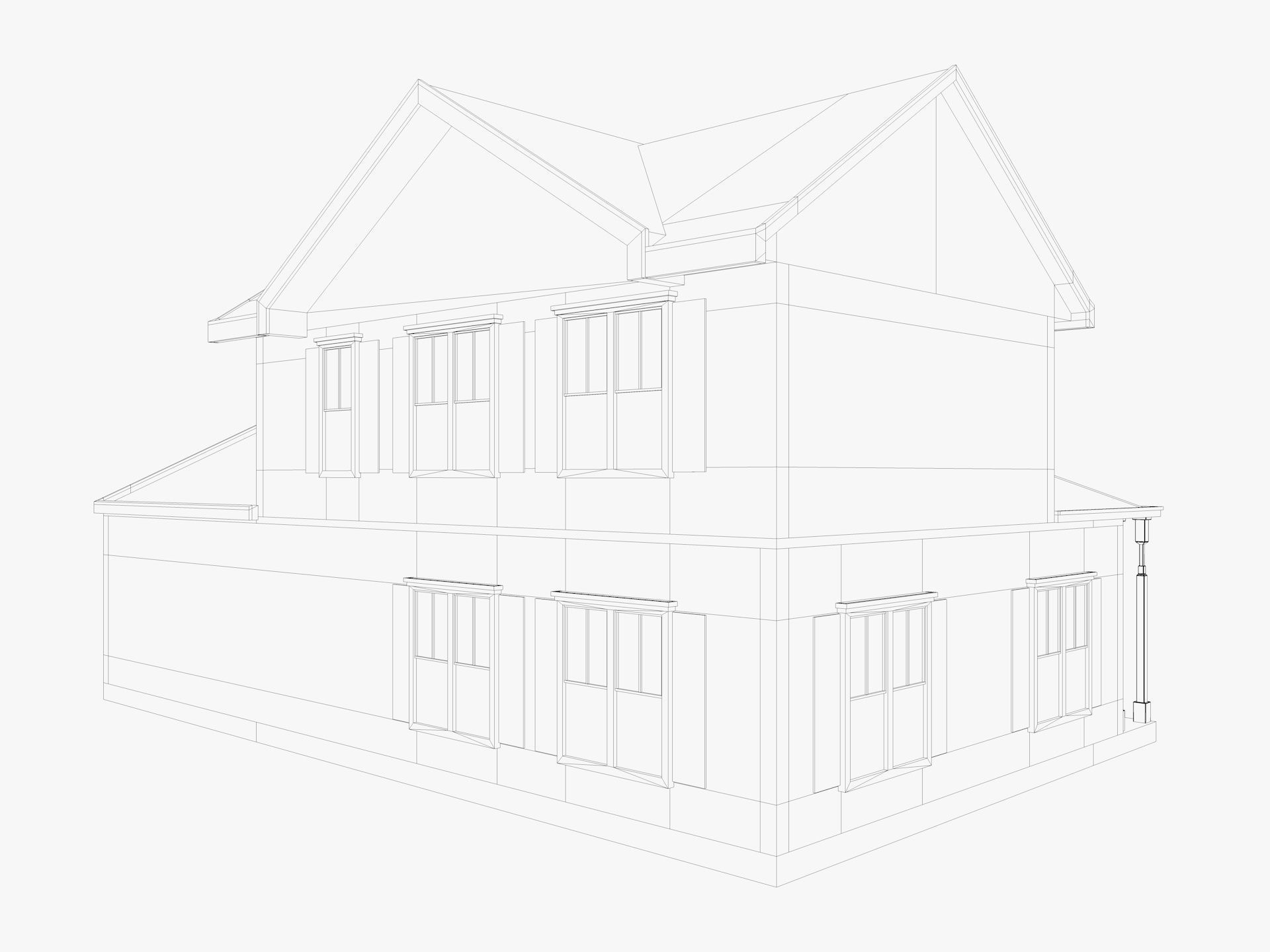 House Collection 24 Low Poly 3D model_28