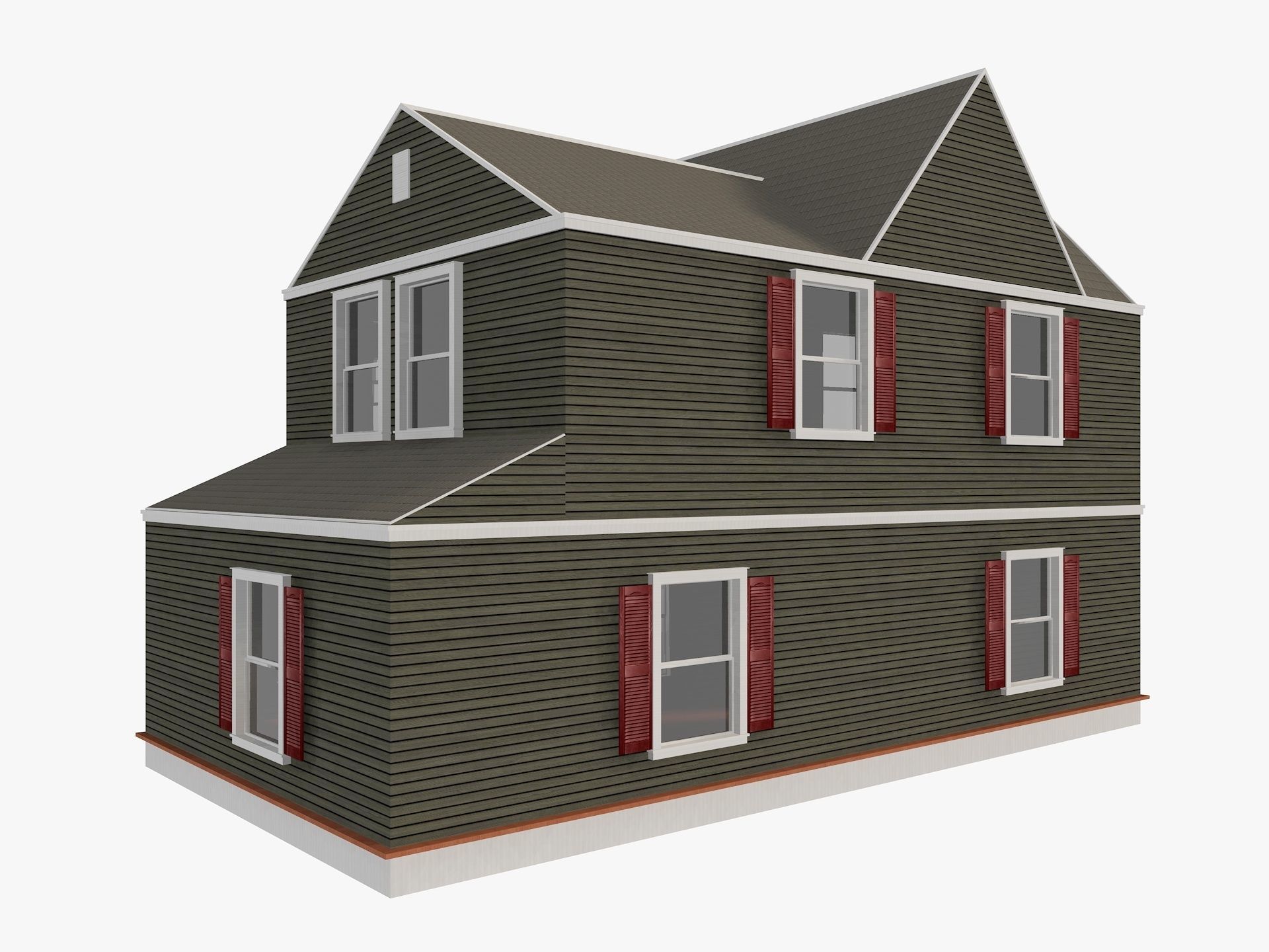 House Collection 24 Low Poly 3D model_9