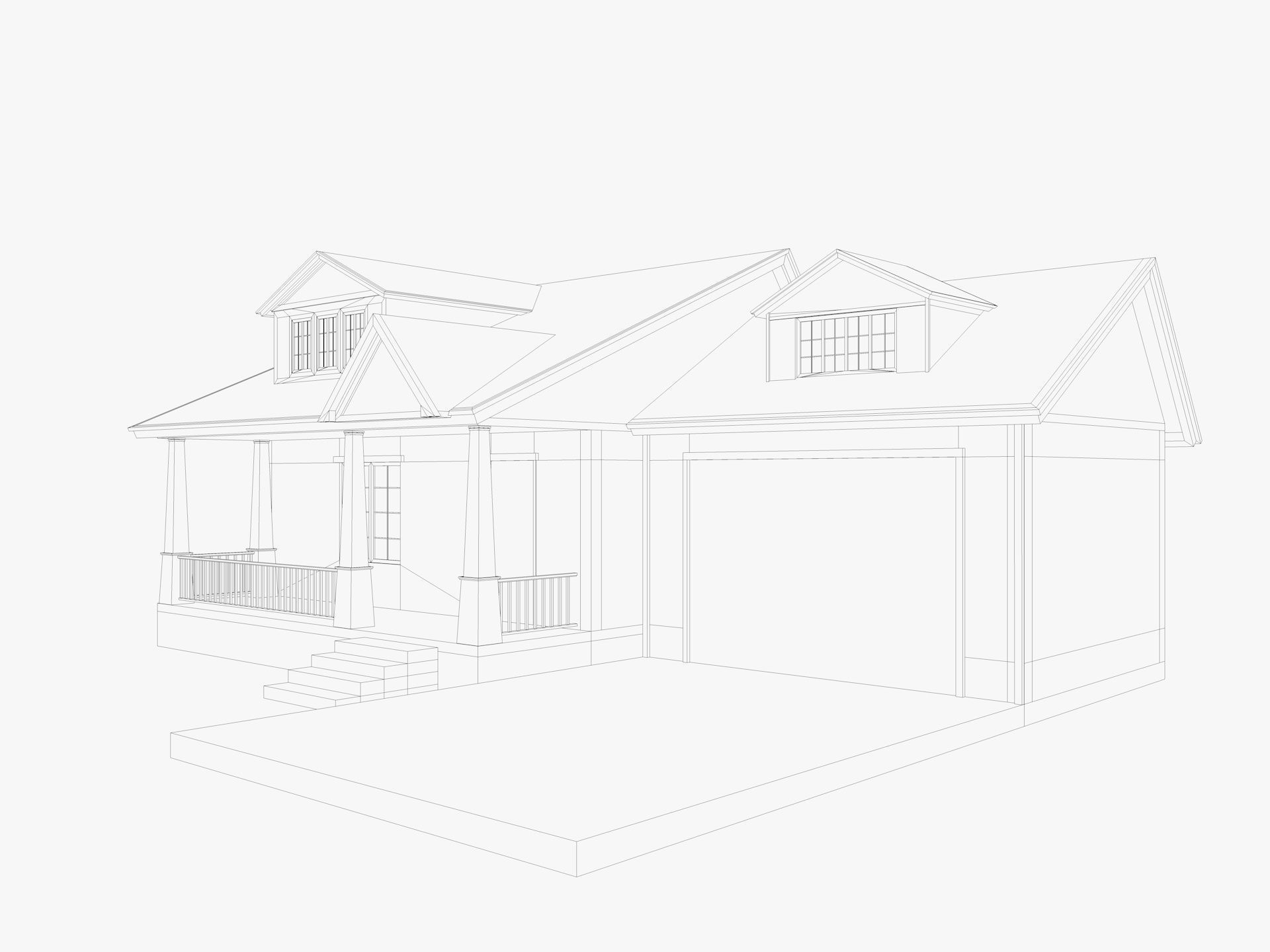 House Collection 24 Low Poly 3D model_74