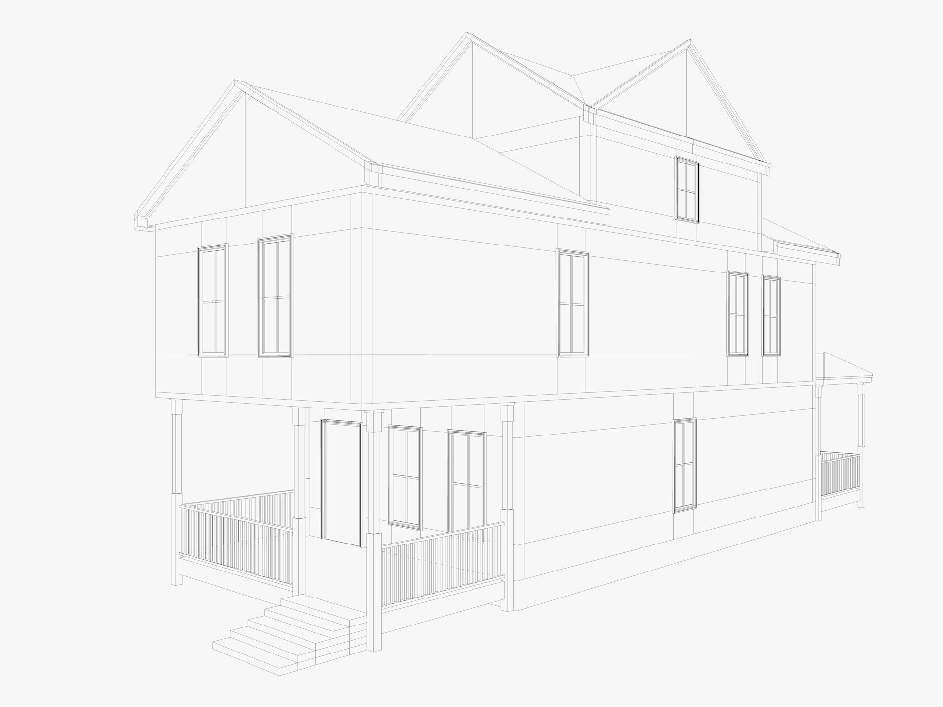 House Collection 24 Low Poly 3D model_20