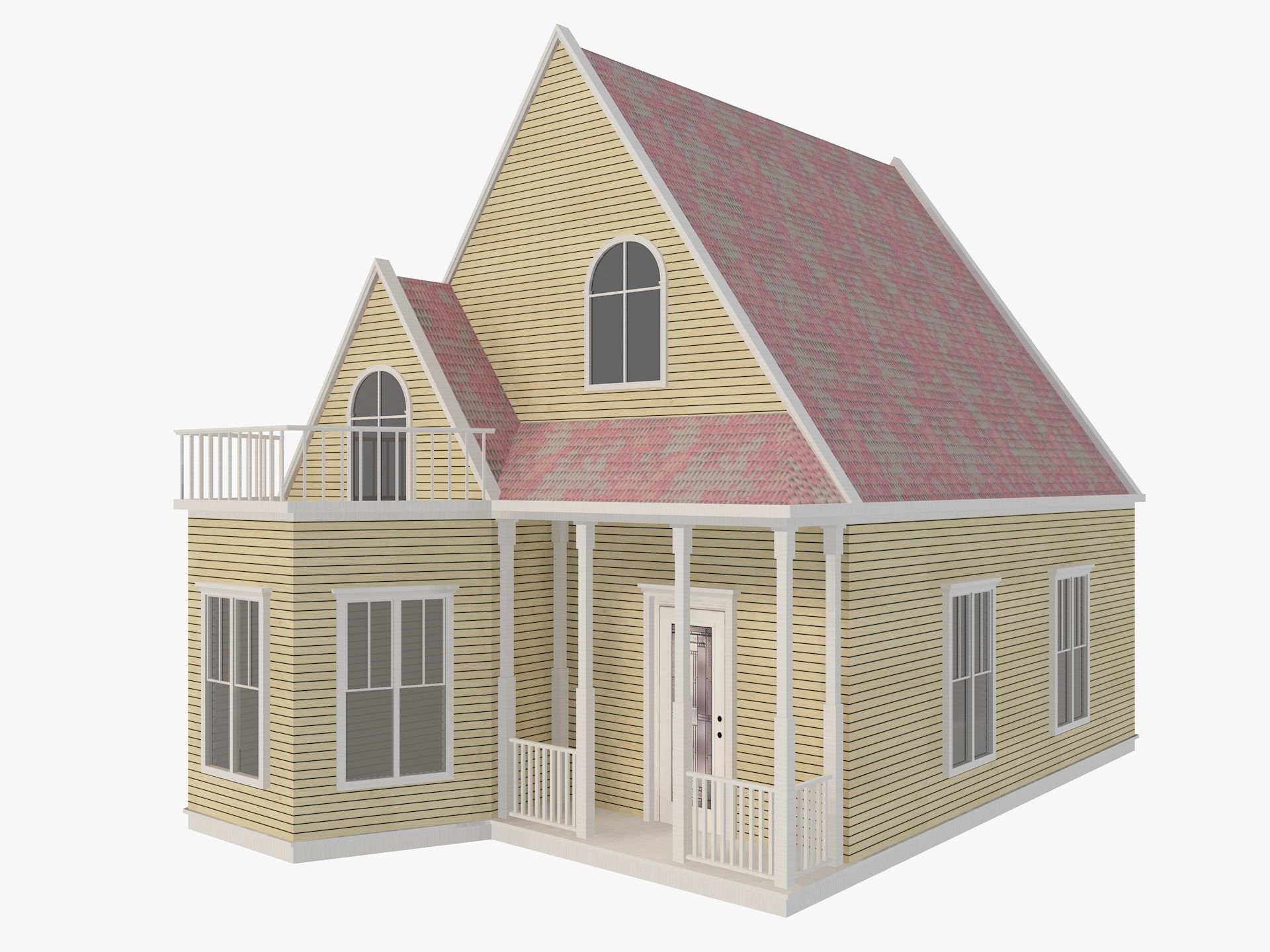 House Collection 24 Low Poly 3D model_29