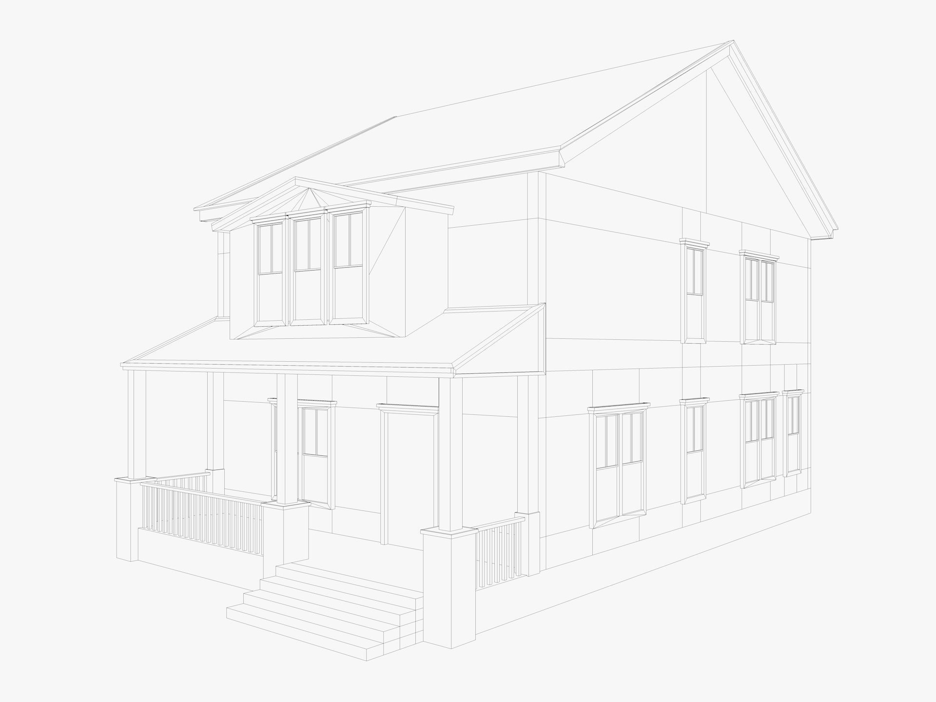 House Collection 24 Low Poly 3D model_35