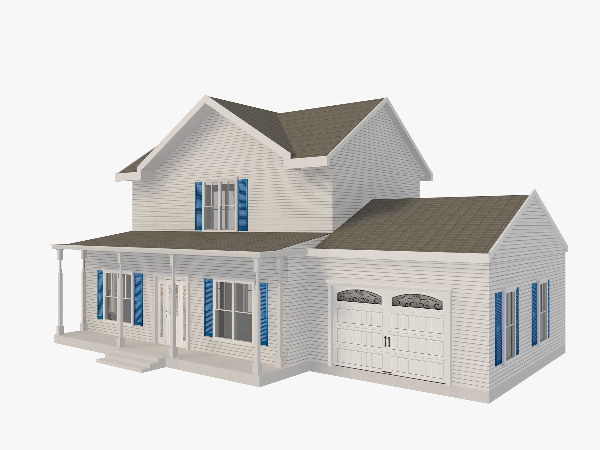 House Collection 24 Low Poly 3D model_25