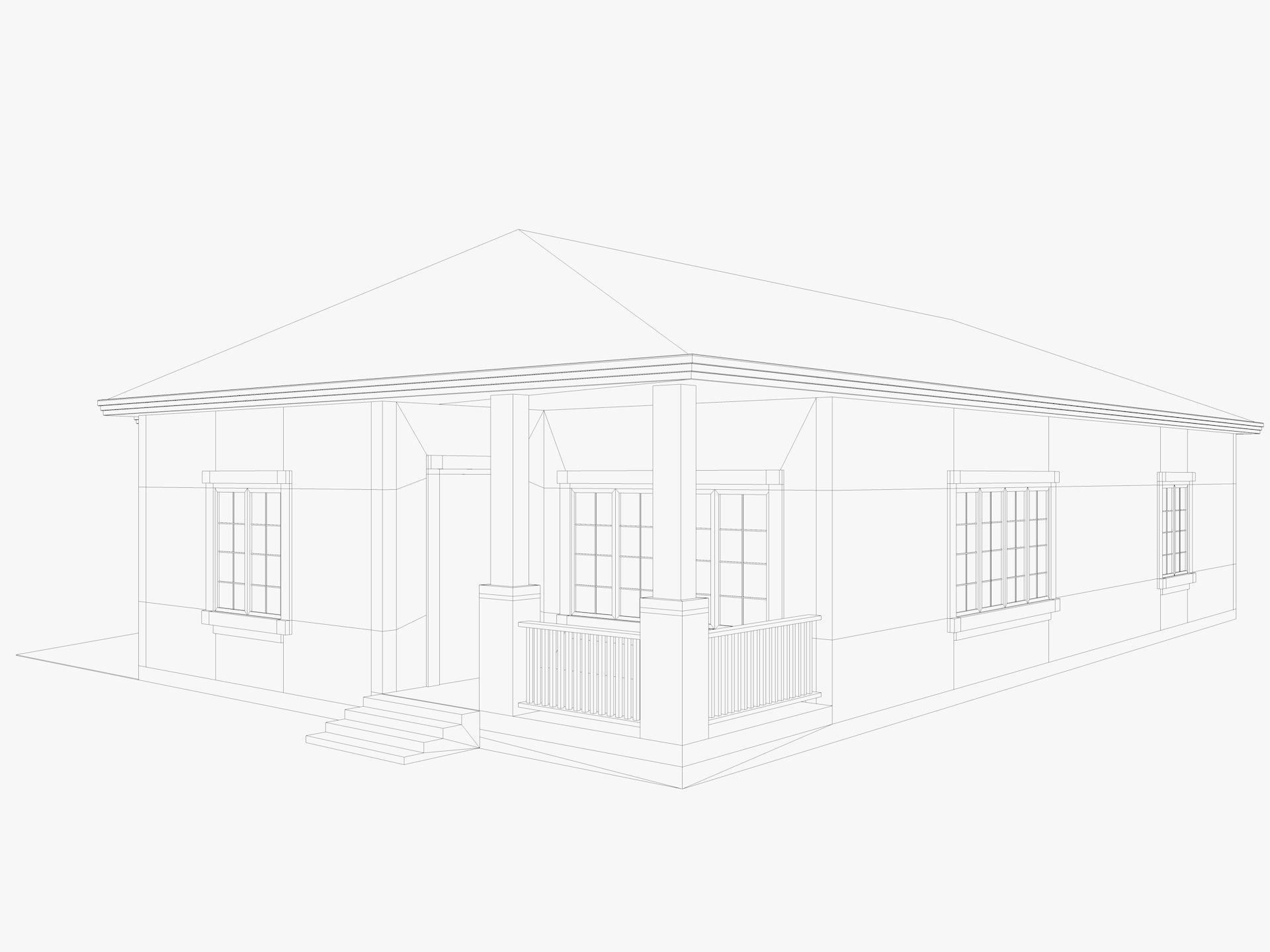 House Collection 24 Low Poly 3D model_81