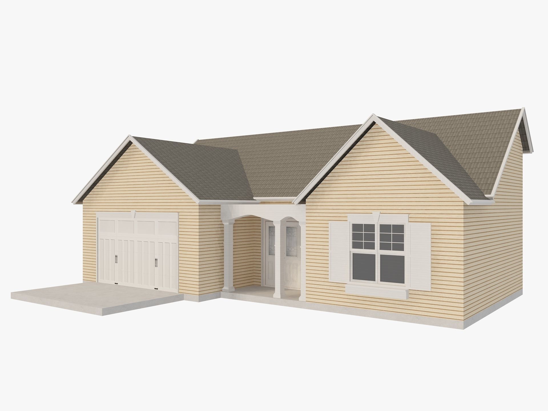 House Collection 24 Low Poly 3D model_61