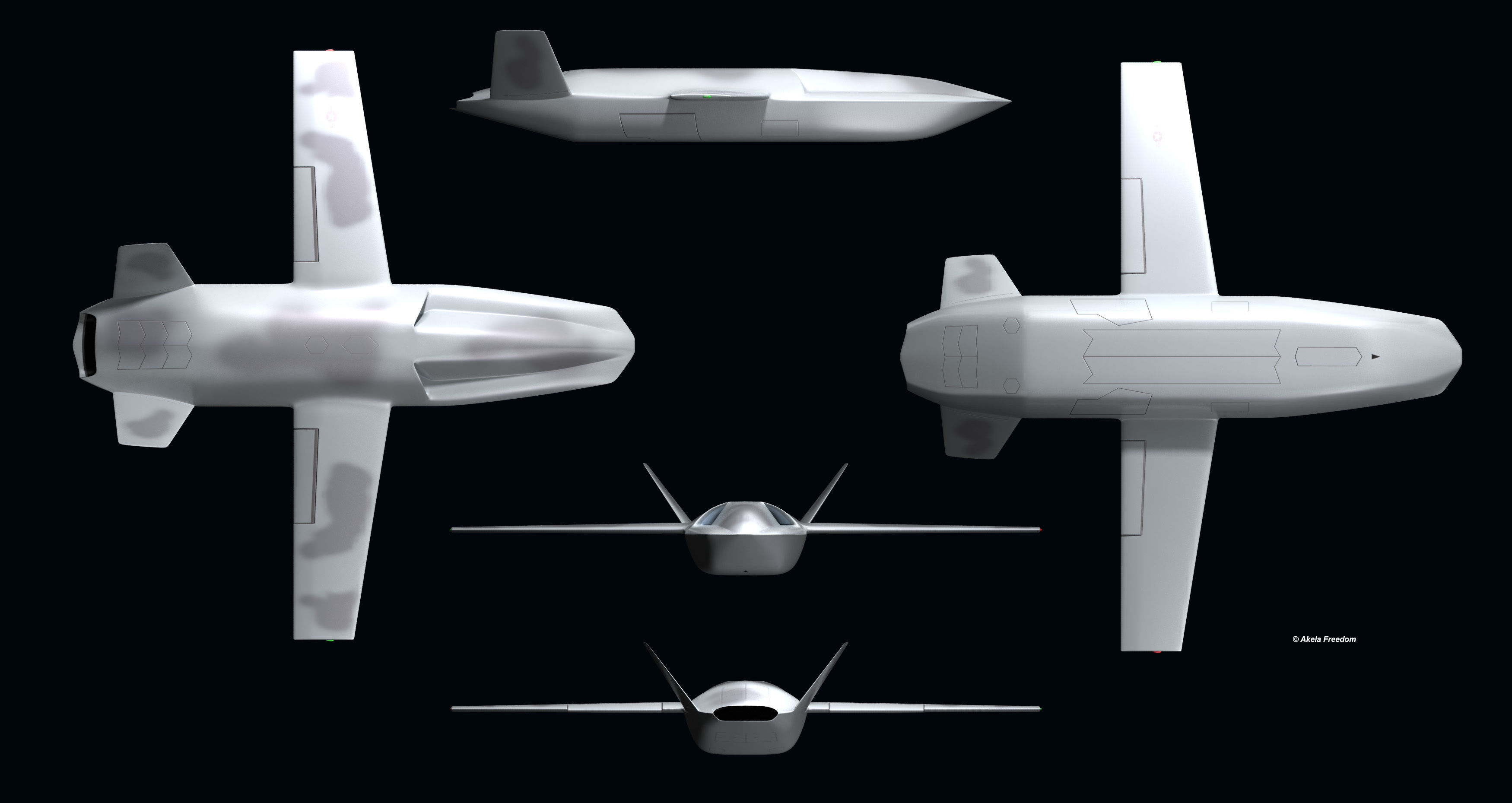 Gambit UCAV 3D model_9
