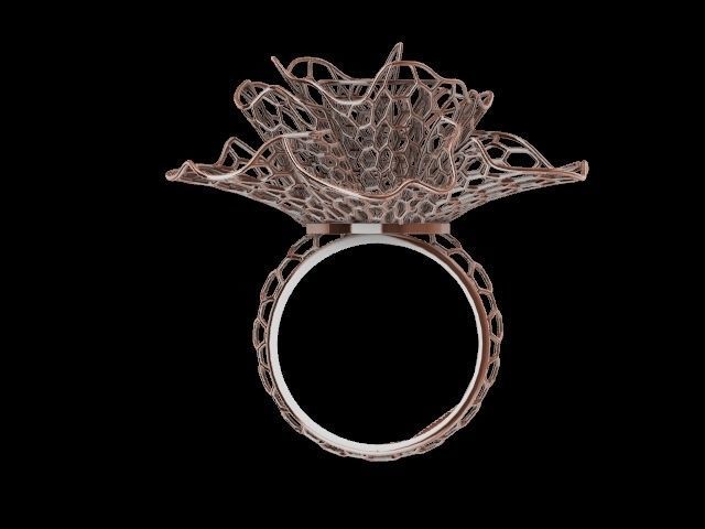 bee comb jali ring stl verified 3D print model_3