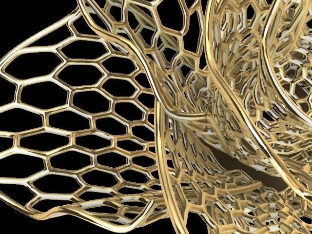 bee comb jali ring stl verified 3D print model_12