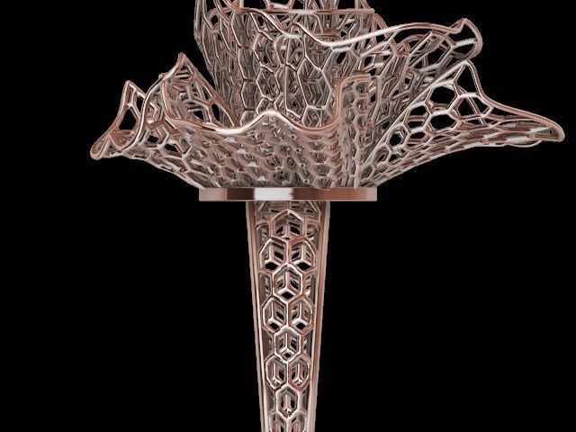 bee comb jali ring stl verified 3D print model_4