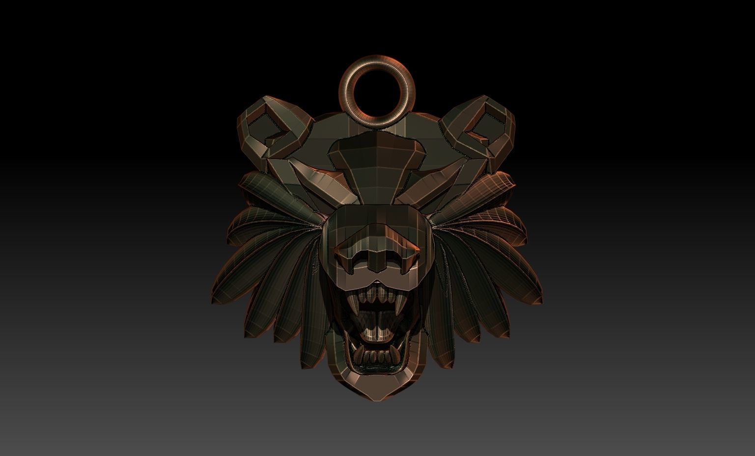 Bear pendant 3D print model 3D print model_2