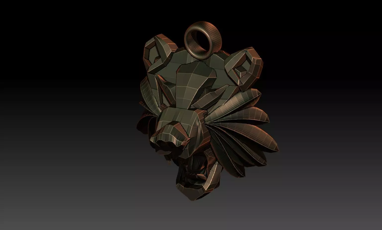 Bear pendant 3D print model 3D print model_0