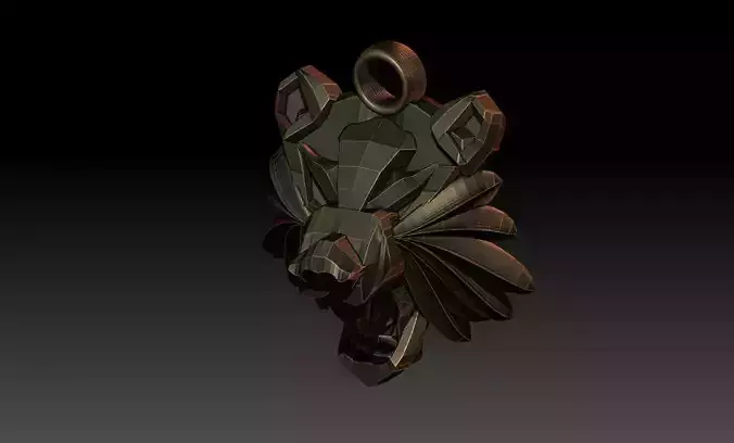 Bear pendant 3D print model