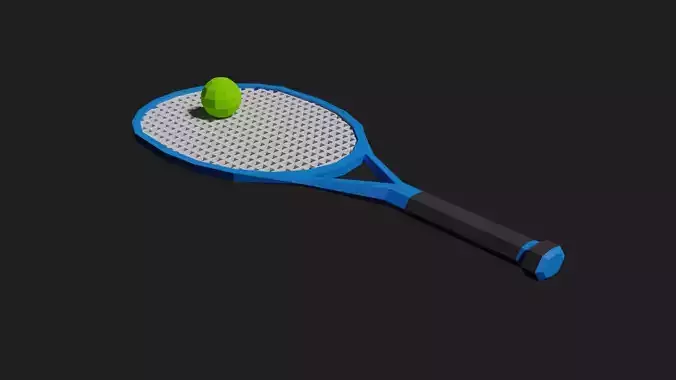 Lowpoly Tennis Racquet