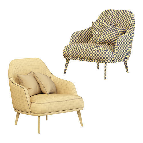 Armchair Liam 3D model 5