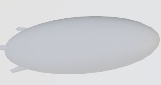 Low poly air ship Low-poly 3D model_4