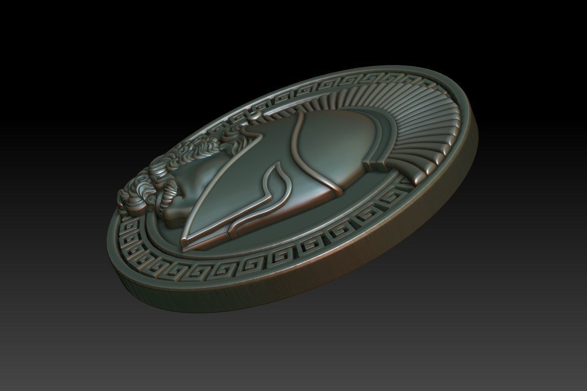 Greek warrior 3D print model_4