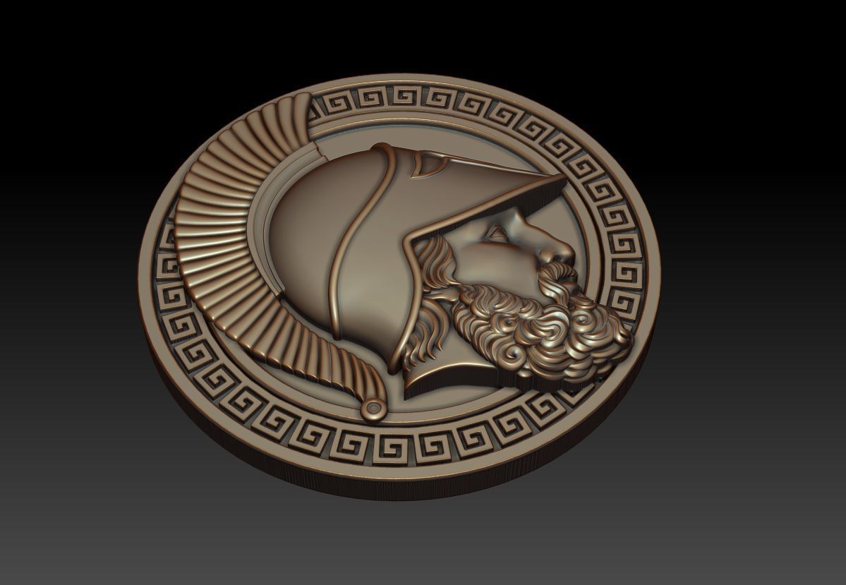 Greek warrior 3D print model_9