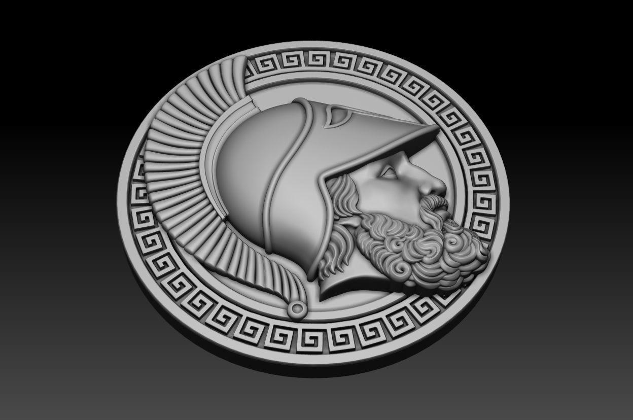 Greek warrior 3D print model_13
