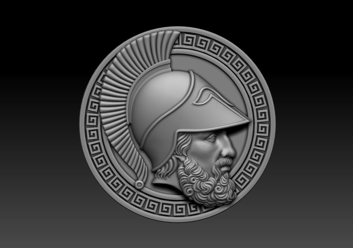 Greek warrior 3D print model_12
