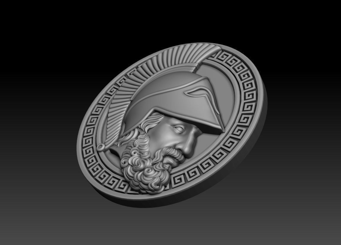 Greek warrior 3D print model_14