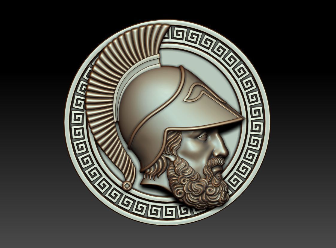 Greek warrior 3D print model_8