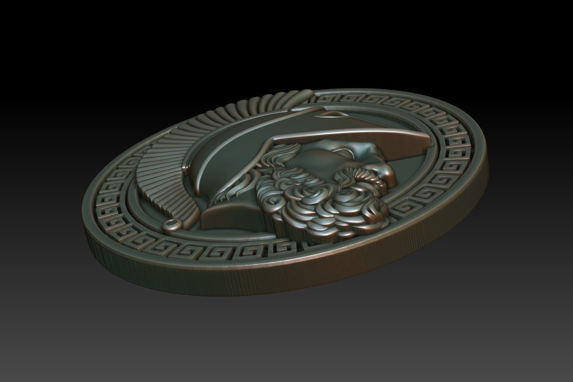Greek warrior 3D print model_2